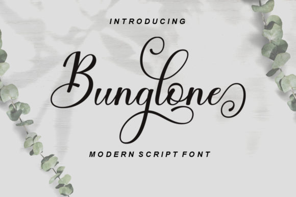 Bunglone: A Fresh Script Typeface for Publishing Projects