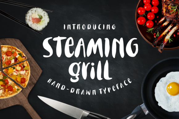 Steaming Grill: A Bold Script Font for Editorial Design